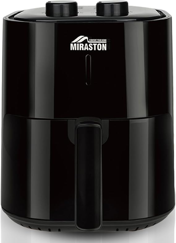 4.5QT Air Fryer, Classic Black Dials Control for Small Place Dorm Apartment Office, Easy Cooking for Breakfast, Dinner, Snacks, Nonstick Square Basket, Dishwasher Safe, Fit for 1-3 People