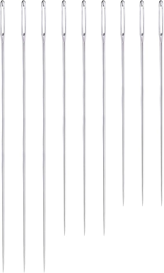 Medsuo 9 PCS 4.9"/5.9"/6.9" Extra Long Darning Sewing Big Eye Needles