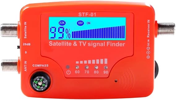 DollaTek TV Satellite Finder Professional High Sensitivity Compass Design Satellite Signal Meter for TV Satellite Signal Strength Meter