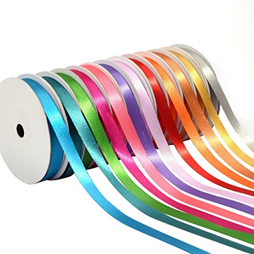 38 inch Satin Ribbons Assorted Colors Solid Bright
