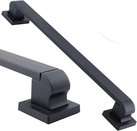 Badem10 Bersel Çekme Kolu Çelik Kapı Dış Kapı Kolu Tutma Kulbu Siyah Kulp 50 cm