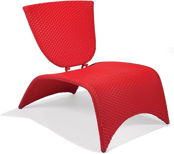 Winston Malibu Nest Lounge Chair with Folding Back, Red