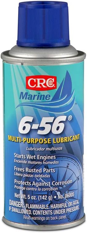 CRC 6-56 Multi-Purpose Lubricant 06005 5 Wt. Oz., Aerosol Lubricant for Marine Applications