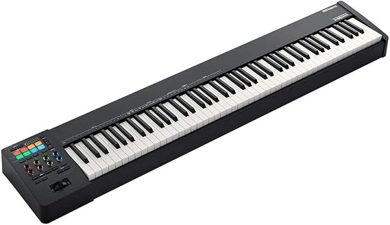 Roland A-88mk2 MIDI Keyboard Controller, 88 Keys MIDI Keyboard, MIDI 2.0, USB-C Compatible, Slim Size