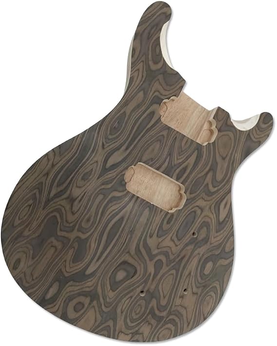 Mahogany Guitar Body maple Flame veneer HH Pickups Set In DIY Unfinished