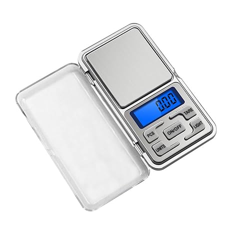 Gram Scale Digital Pocket Scale 500g by 0.01g, g/Kg/Lb/OZ Unit switchable Portable for Food Travel Scale, Jewelry Scale Silver, Kitchen Scale, Lab Scale