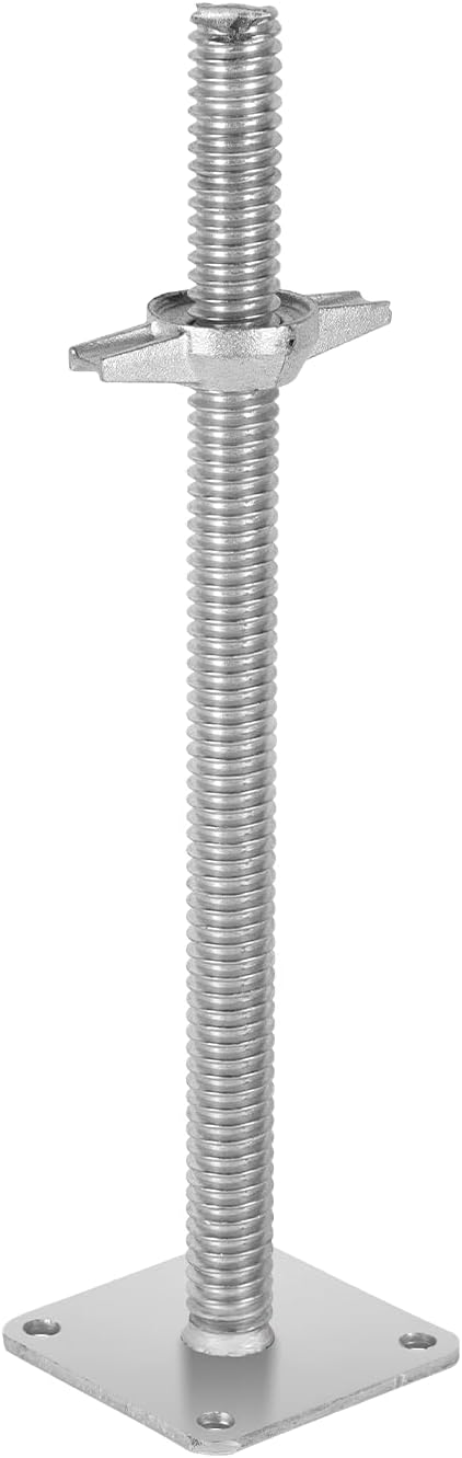 BAOSHISHAN 18" Adjustable Scaffold Leveling Jack 1.2" OD Galvanized Solid