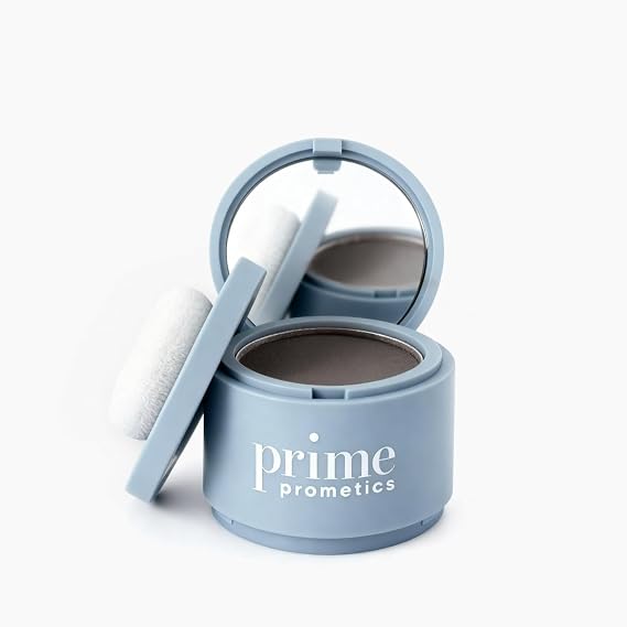 Prime Prometics Instant Coverage Hairline Powder (Silver Queen) | For Mature Women, Covers Grays, Roots & Thinning Areas, Water & Sweat-Resistant, Natural, Fuller-Looking Hairline