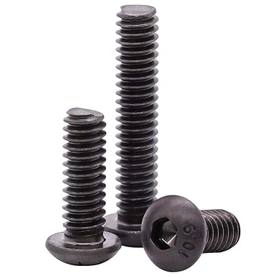 14-20 x 2 25 pcs Button Head Socket Cap Screws Bolts Alloy Steel 10.9 Grade, Black Oxide Finish, Full Machine Thread