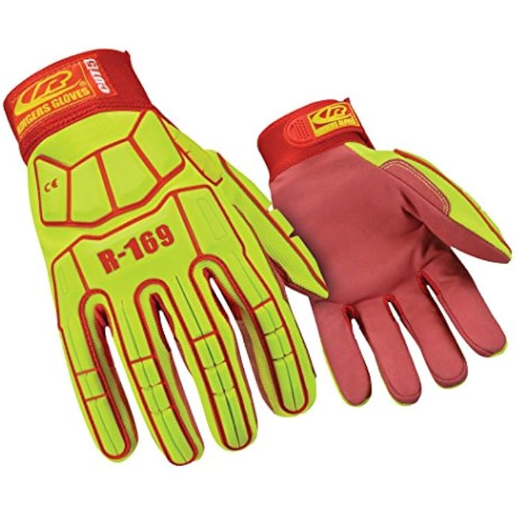 Ansell RINGERS R169 Mechanical Protection Gloves - Size 9, Red 1 Pair