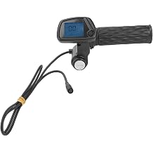 Throttle Integrated Display, ABS LCD Twist Throttle Replacement for Tuttio Soleil 01 and Kugoo Wish 01 E-Bikes