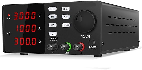 Memory Function Benchtop Power Supply Programmable Adjustable Digital DC Power Supply 30V 10A Lab Voltage Regulator(AZN-SPPS-S3010,AC 220V)
