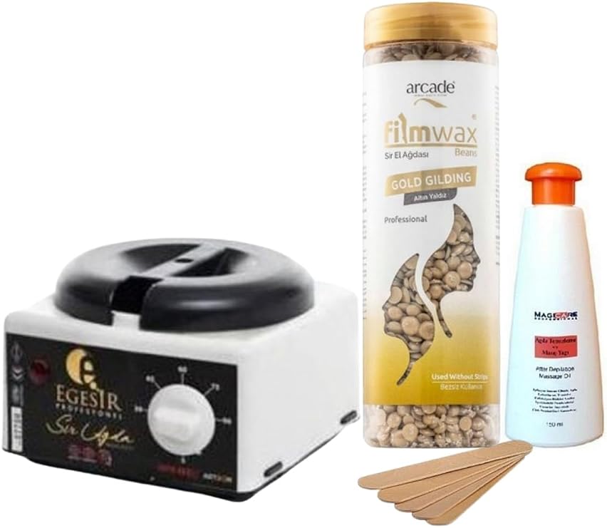Arcade Ağda Makinası, Gold Gilding Altın Yıldız Set, Ağda Isıtıcı
