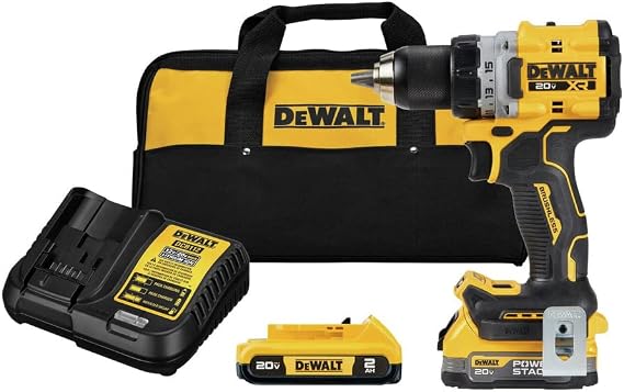 DEWALT 20V MAX XR Compact Cordless Drill and Impact Driver with Powerstack Batteries (DCD800D1E1)