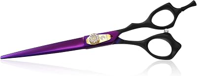 TIJERAS Dog Grooming Scissors Hair Cutting Scissors Straight Pets Grooming Shears Thinning Shear for Hair Trimming Japanese Stainless Steel Balde Scissor for Dogs and Cats 7.0 Purple