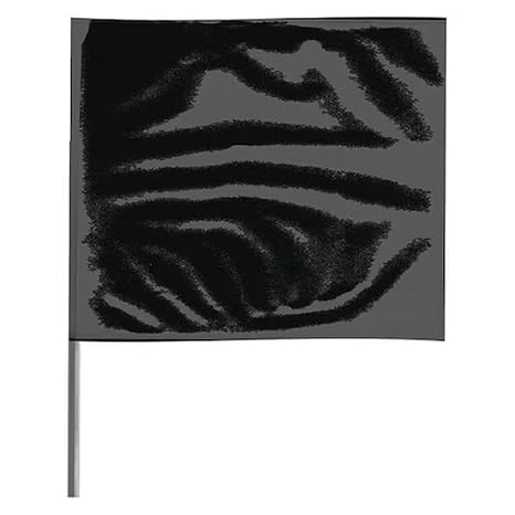 Marking Flag, Black, Blank, Vinyl, PK100