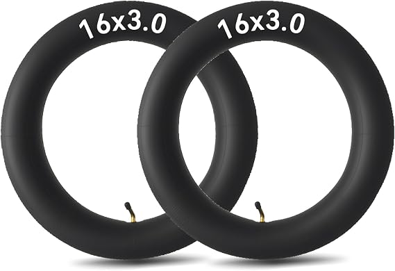 2 Pack 16x3.0 Bike Inner Tube with Bent Valve Stem