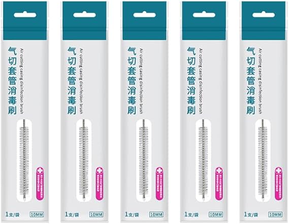 5 Pcs Tracheostomy Cleaning Brush, flexible Tracheal tube brush have hook, Brush for Water Pipe Test Tube,20mm