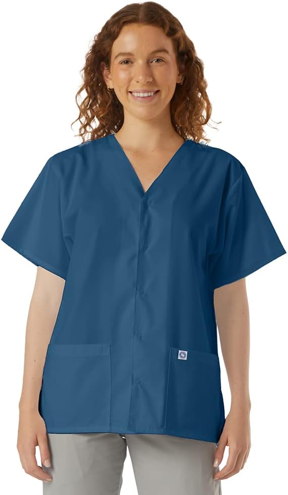 Scrubs Top Doctor Nurse Coat Unisex V-Neck, Yoga Medical Professionals, Hospital and Lab WorkWear Pack Of 2