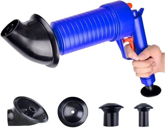 Toilet Piston Tool Set, Pneumatic Sewer Blaster, Sink Piston, Sewer Clog Removal Tool for Sinks, Toilets, Bathrooms, Showers, Kitchens, Clogged Pipes