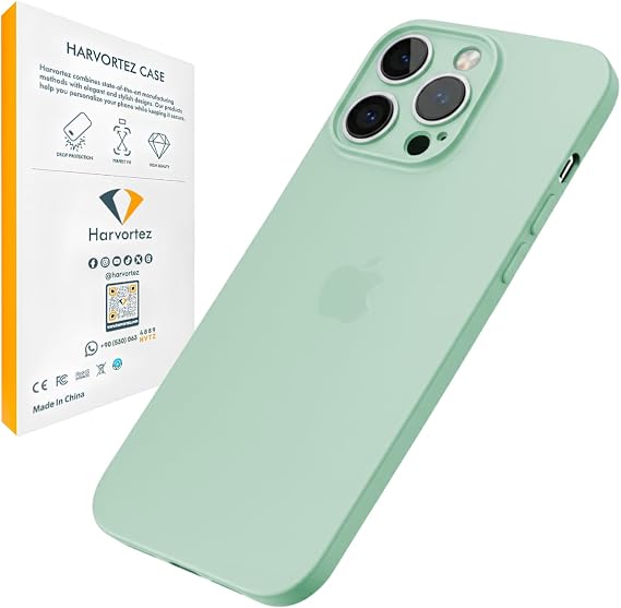HARVORTEZ iPhone 15 Kılıf 6.1" ile Uyumlu, Ultra İnce Cep Telefon Kılıfı, Kamera Bölge Koruyucu, Ekstra Tuş Takımı, TPU Malzeme BPA İçermez, Kolay Temizlenebilir Phone Case - Su Yeşili