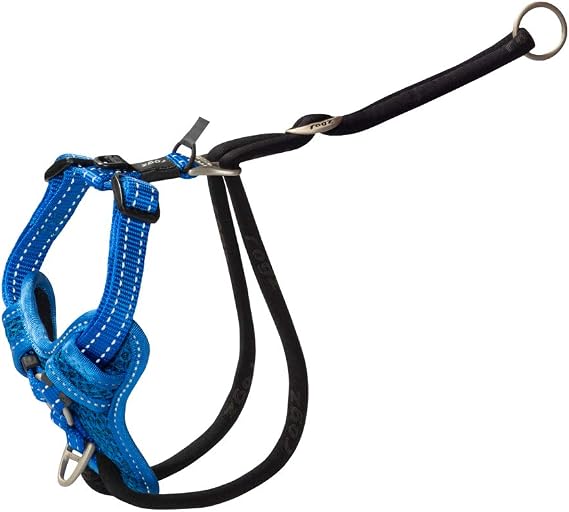 Rogz Stop Pull Dog Harness Reflective Classic Medium Blue