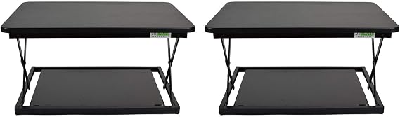 Uncaged Ergonomics Small Standing Desk Converter & Desk Riser (2 Pack)