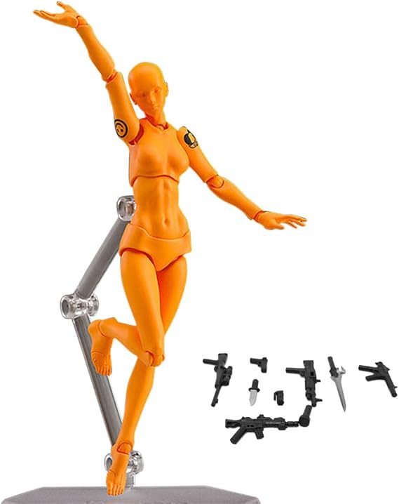 Drawing Body Kun Mannequin,iGREATWALL Painting Action Figures Model Movable Joints Figuarts with Various Gestures,Model Stands,Funny Accessories Kit