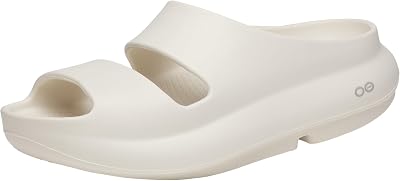 OOFOS OOyea Recovery Shoe, Chalk - Womens Size 6, Mens Size 4