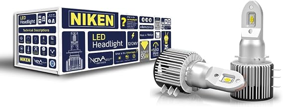 NIKEN H15 NOVA LED Far Ampulü, 12/24V Çift Voltaj, Yüksek Performanslı Otomotiv Aydınlatma Sistemi, Soğutma Gövdeli