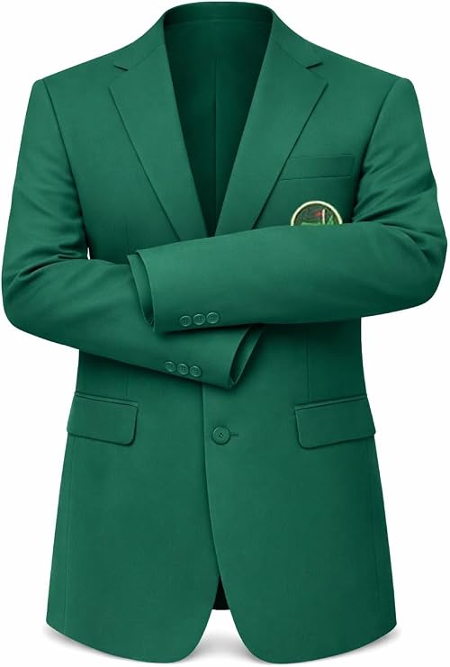 Green Golf Coat for Men | Golf Blazer with Breathable Lining | Green Jacket Men Refined for Tournament