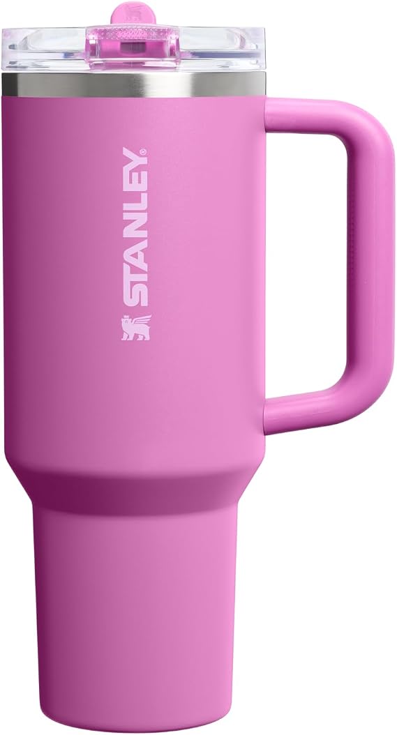 Stanley Quencher ProTour Flip Straw Tumbler with Leakproof Lid 1200ml | Built-in Straw and Handle | Cup Holder Compatible for Travel | Insulated Stainless Steel Cup | BPA Free | Dark Blossom