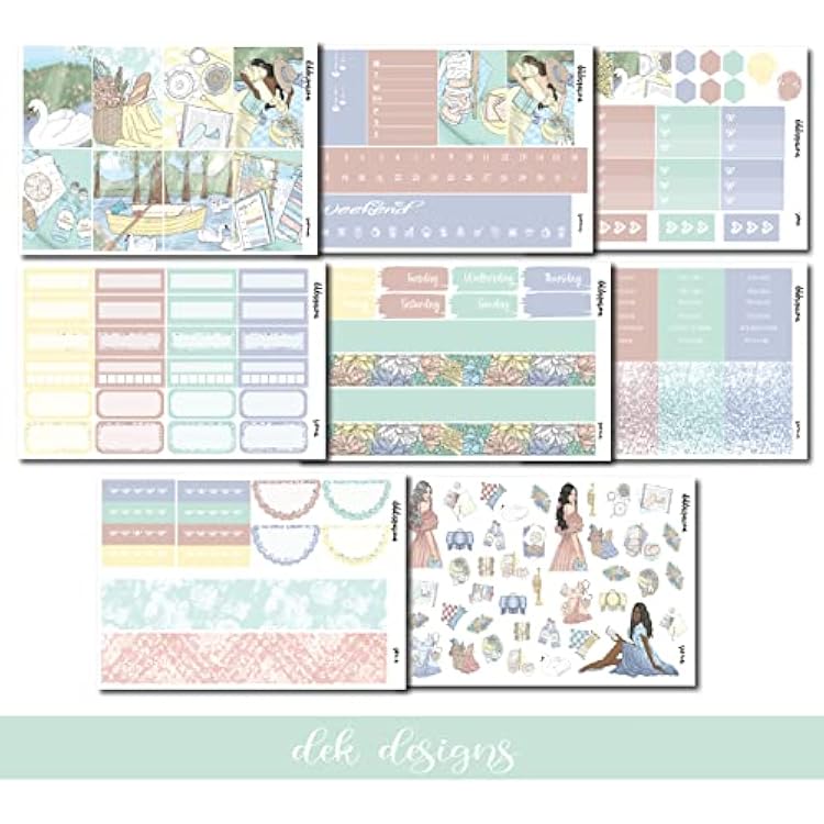 Life Planner Sticker Kit, Swan, over 150 stickers on premium matte