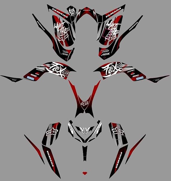 ATV Graphics Wrap Kit Compatible with Yamaha Raptor 700 (Fits 2006-2012 Design) - Premium 21MIL Laminated Cast Vinyl Decals, Made in USA, 5-Year UV Protection