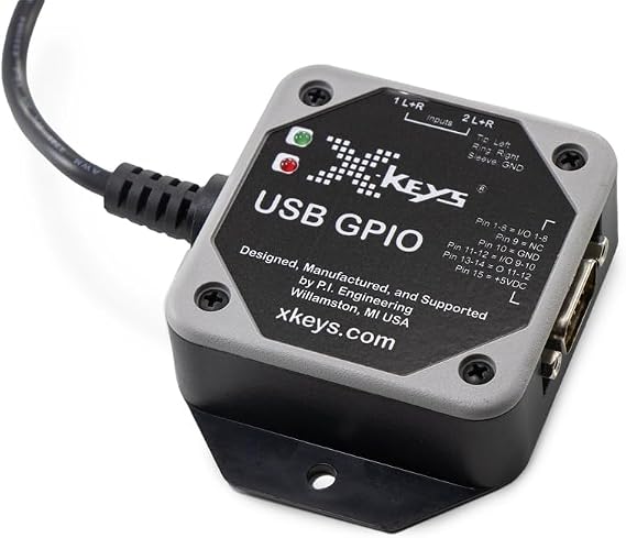 X-keys USB GPIO (General Purpose Input Output) 10 configurable Input/Output Ports, Made in USA