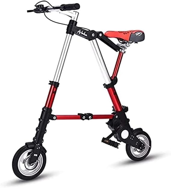 Lightweight Aluminum Folding Bike for Men Women - 8 Inch Folding Bike with Adjustable Comfortable City Ride - Aluminum Frame Travel Bike for Outdoor Adventures