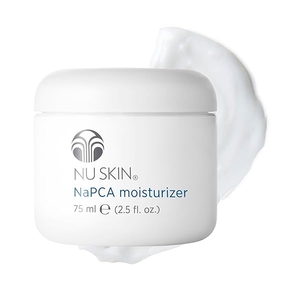 NuSkin NaPCA Moisturizer | Hydrating & Soothing Moisturizer with Vitamin E & Aloe Vera | Non-Greasy Formula for All Skin Types | Locks in Moisture for All-Day Hydration | 2.5 fl. oz. | 1 Pack | Non-greasy, fast-absorbing formula with sodium PCA & hyaluronate for all-day hydration | Suitable for all skin types