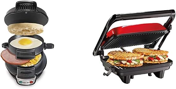 Hamilton Beach Breakfast Sandwich Maker with Panini Press Sandwich Maker