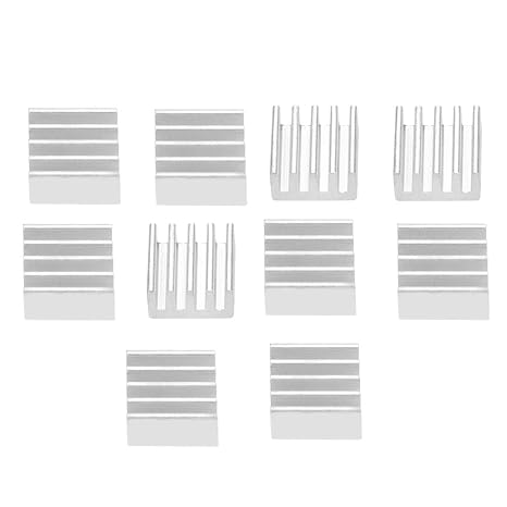 10pcs Mini Heat Sink for 3D Printer A4988 Adhesive Aluminum Chip Heat Sinks Fast Heat Dissipation