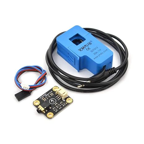 Gravity Analog AC Current Sensor (20A) - AC Signal Conversion Module and Open Type Transformer Probe Included - Non-contact Measurement