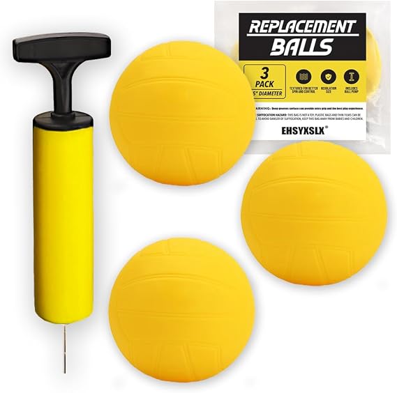 Spike Standard Game Set Replacement Balls 3.5inch 3-Pack with Pump