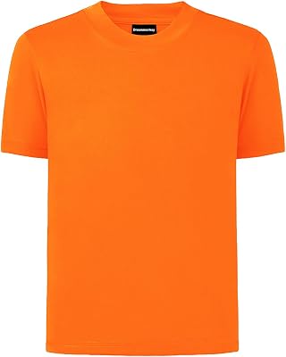 Dreammonkey 4T to Youth Neon Shirt Kids Rash Guard UPF 50 Dry Fit Athletic Short Sleeve T Shirts for Boys and Girls