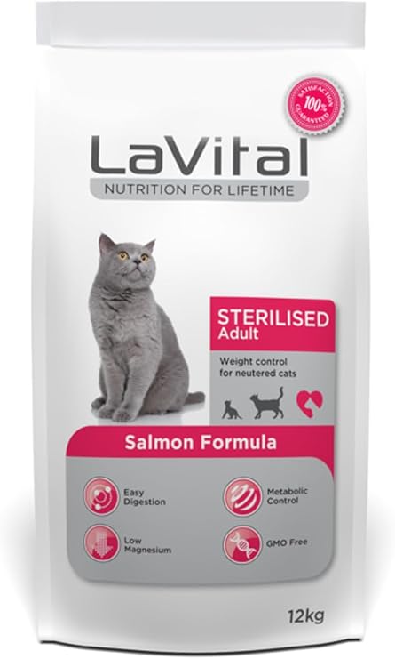 LaVital Salmon Sterilized Cat Food 12 kg