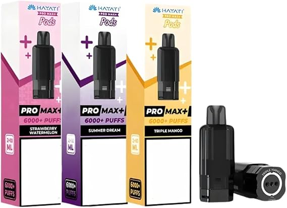 Hayati 6000 Pro Max Plus 6K Pods | Refillable Pods | Easy Installation | Pack of 1 (Blueberry Raspberry)