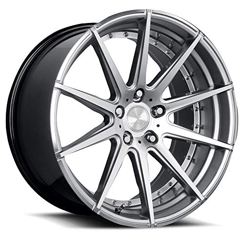 Verde Wheels Insignia Hyper Silver Dark with Machined Face Wheel 22 x 10.5 inches 5 x 4 inches, 25 mm Offset