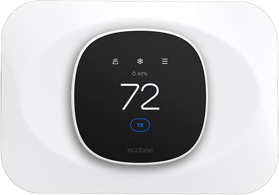 Wall Plate for Ecobee Smart Thermostat Essential (White) | Practical Trim Kit for Ecobee Thermostat ,Programmable WiFi Thermostat Accessory