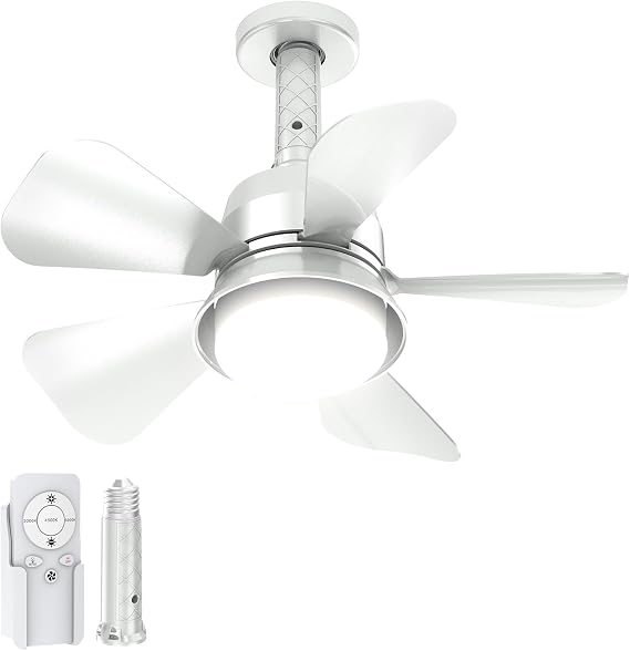 Ceiling Fan Light with Lights and Remote,3000K-6000K Ceiling Fan, 1000 Lumens LED 3 Colors Ceiling Fans for Kitchen Home, White