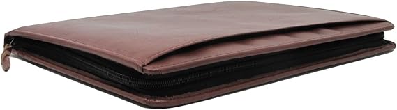 Brown Leather A4 Folder Portfolio with Option to Personalise PA125 Gift Box (Personalise with Text)
