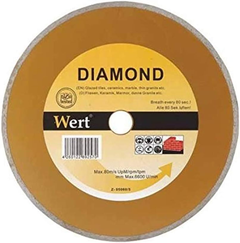 Wert W 2710125 CeramicTile Diamond Tesetere, OrangeGrey 125Mm