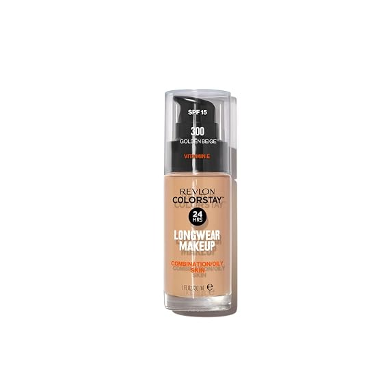 Revlon Colorstay Make Up Combination Oily Skin 300 Golden Beige 30ml | Long lasting 24H, heat-resistant, sweat-proof, moisture-proof and waterproof. Buildable medium-high coverage. With SPF 15.